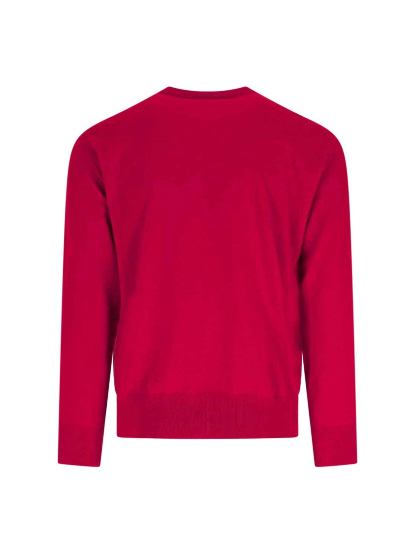 Auralee V-Neck Sweater – Red