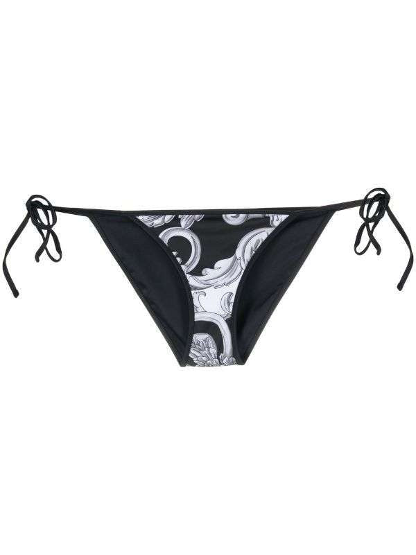 Versace Baroque Pattern-Print Bikini Bottoms