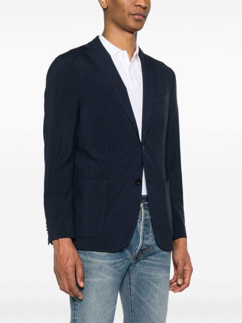 Boglioli Navy Blue Wool Jacket