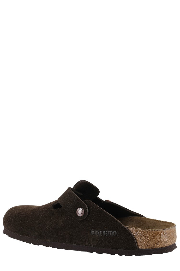 Birkenstock Boston Sfb Brown Suede Clogs