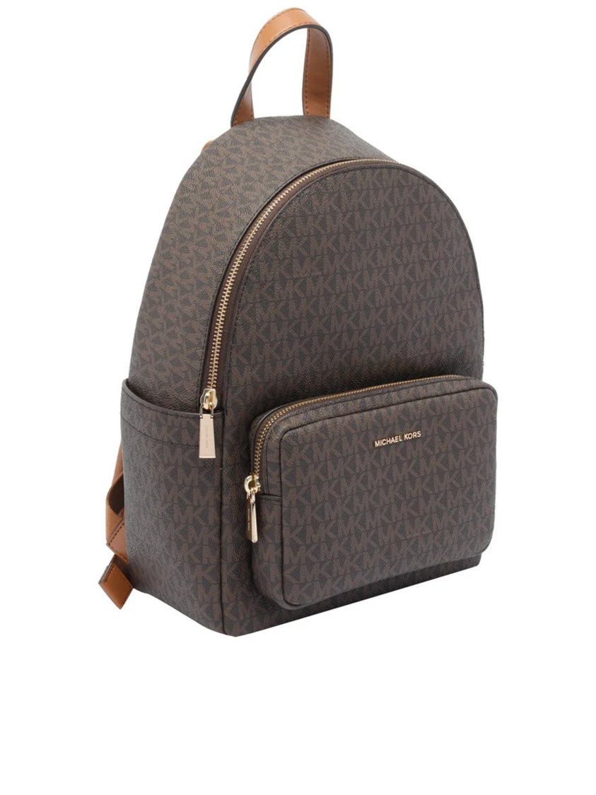 Michael Kors Dark Brown Monogram Pattern Backpack
