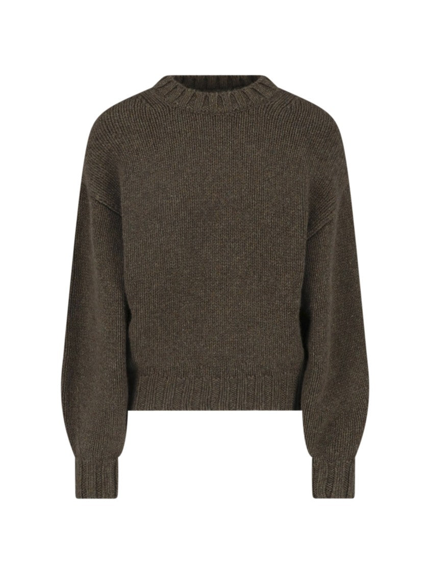 Khaite Green Gemma Ribbed Crewneck Cashmere Sweater