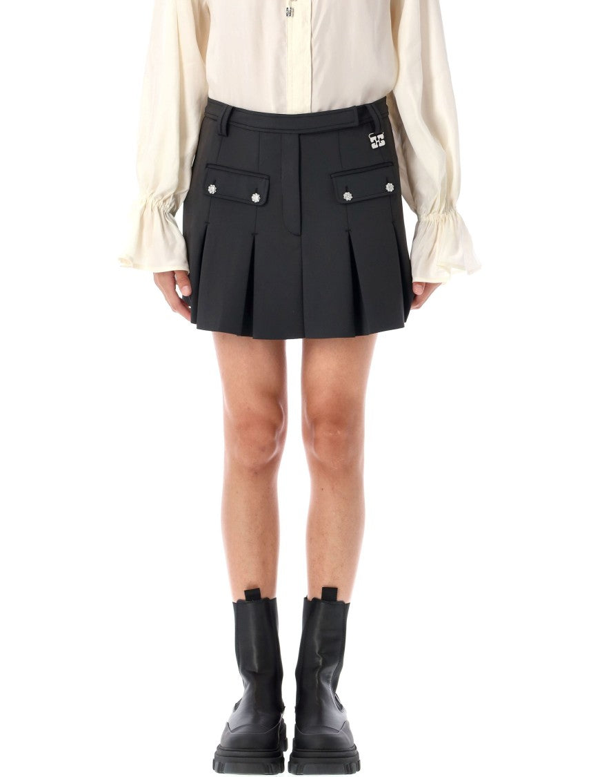 Ganni Pleated Mini Skirt
