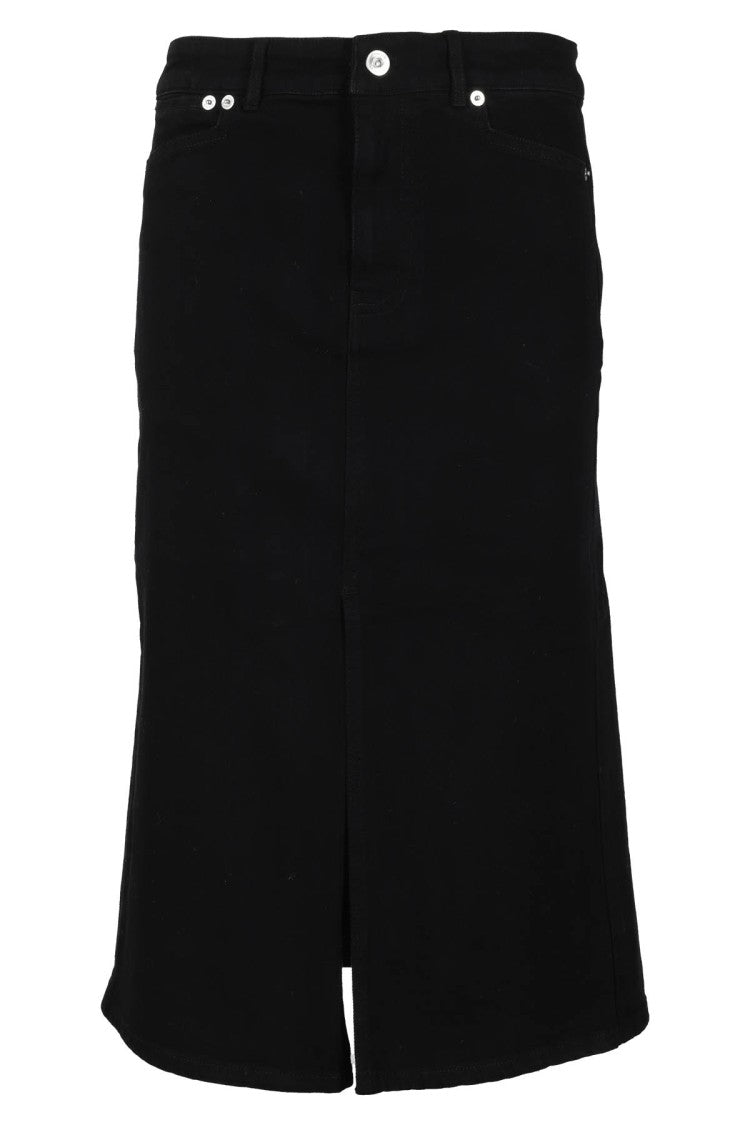 Proenza Schouler X White Label Black Denim Midi Skirt
