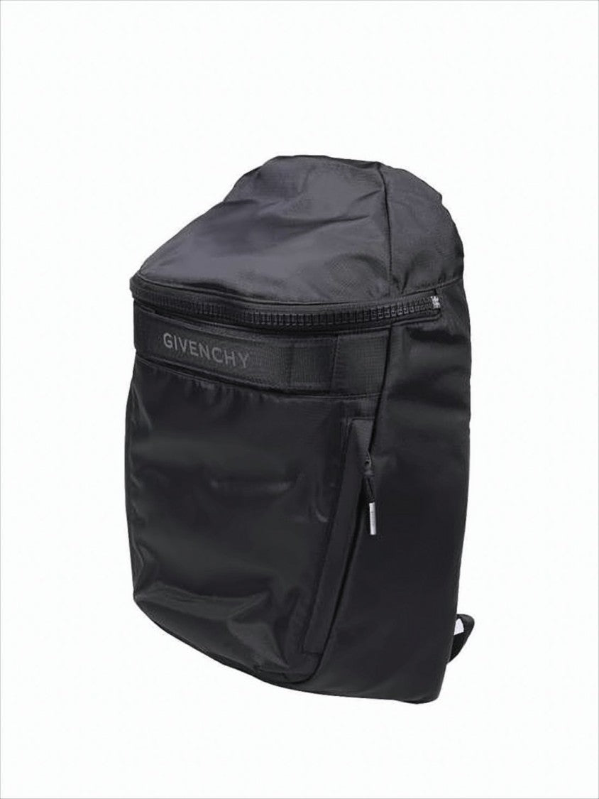 Givenchy Compact Black Backpack With Calf Leather Accents