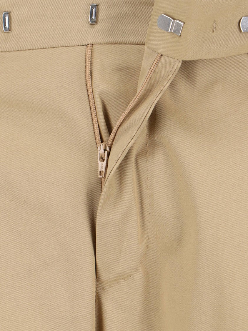 Pt Torino Tailored Beige Trousers With Clean Front