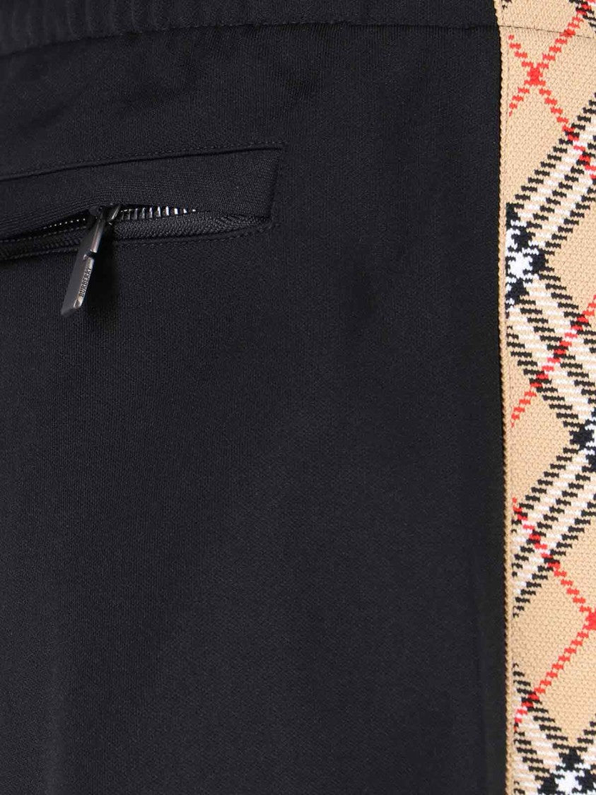 Burberry Black Cotton-Blend Logo Sweatpants
