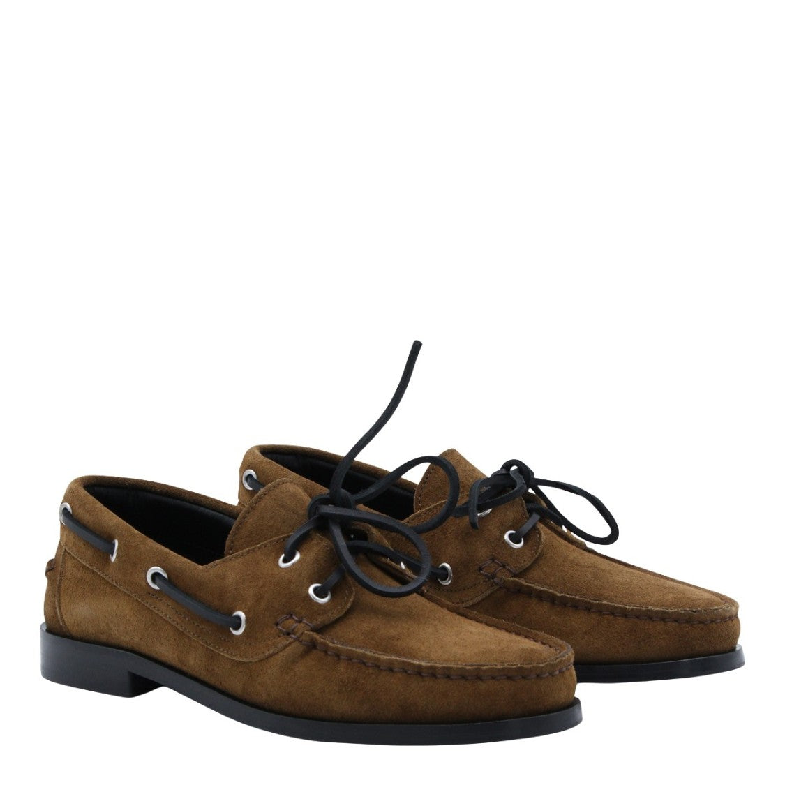 Aeydē Classic Moccasin-Inspired Flat Shoes With Lace-Up Detailing