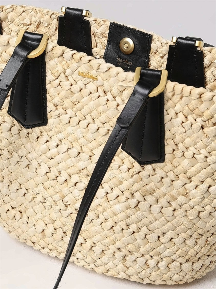 Max Mara Medium Straw Shoulder Bag