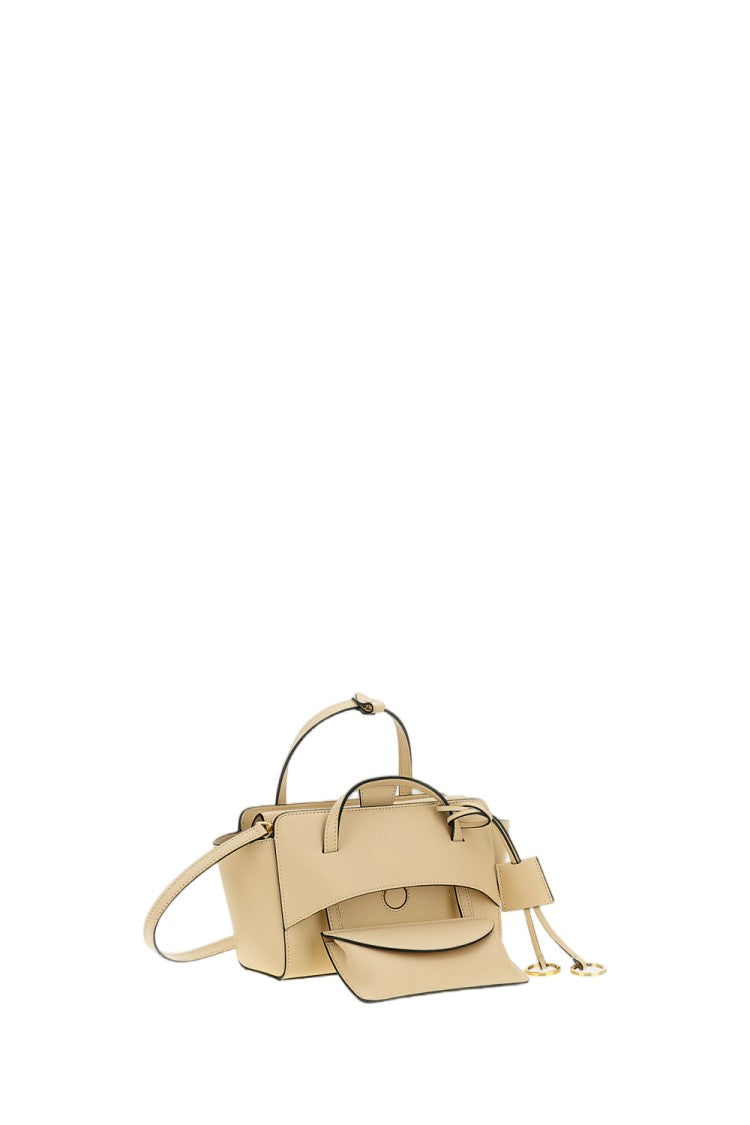Hidesins White Flap S Leather Crossbody Bag