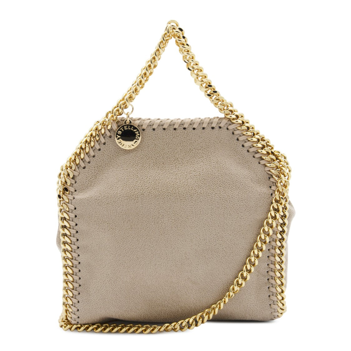 Stella Mccartney Soft-Textured Handbag With Gold-Tone Chain Accents