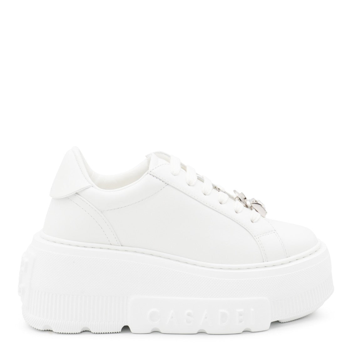 Casadei White Leather Sneakers