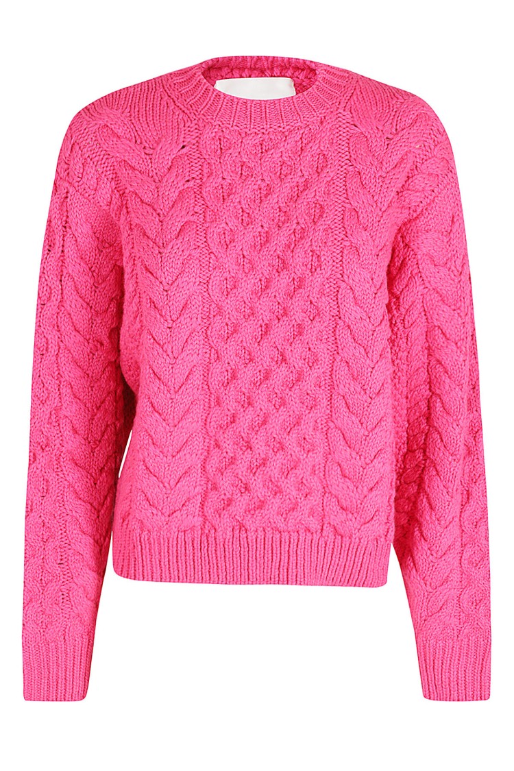 Isabel Marant Étoile Jake Fluorescent Pink Tricot Knit Sweater