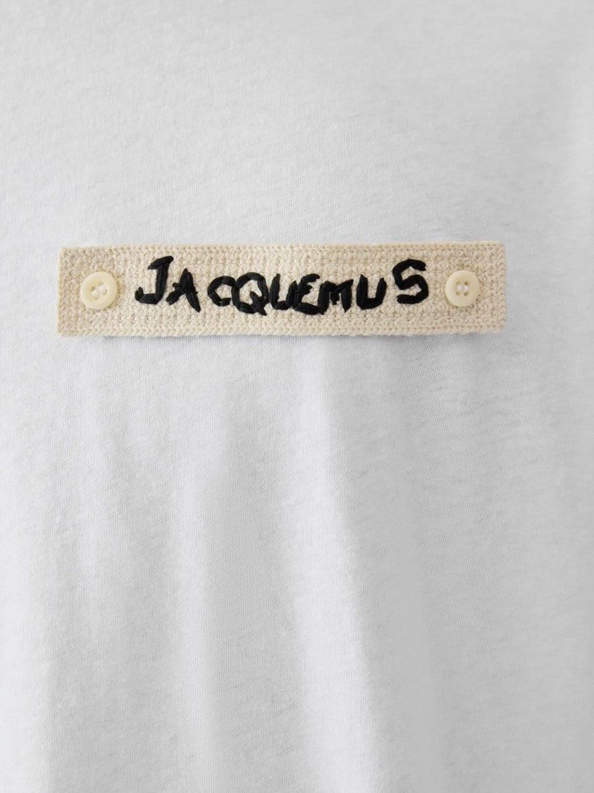 Jacquemus Beige Silk And Nylon Knit T-Shirt