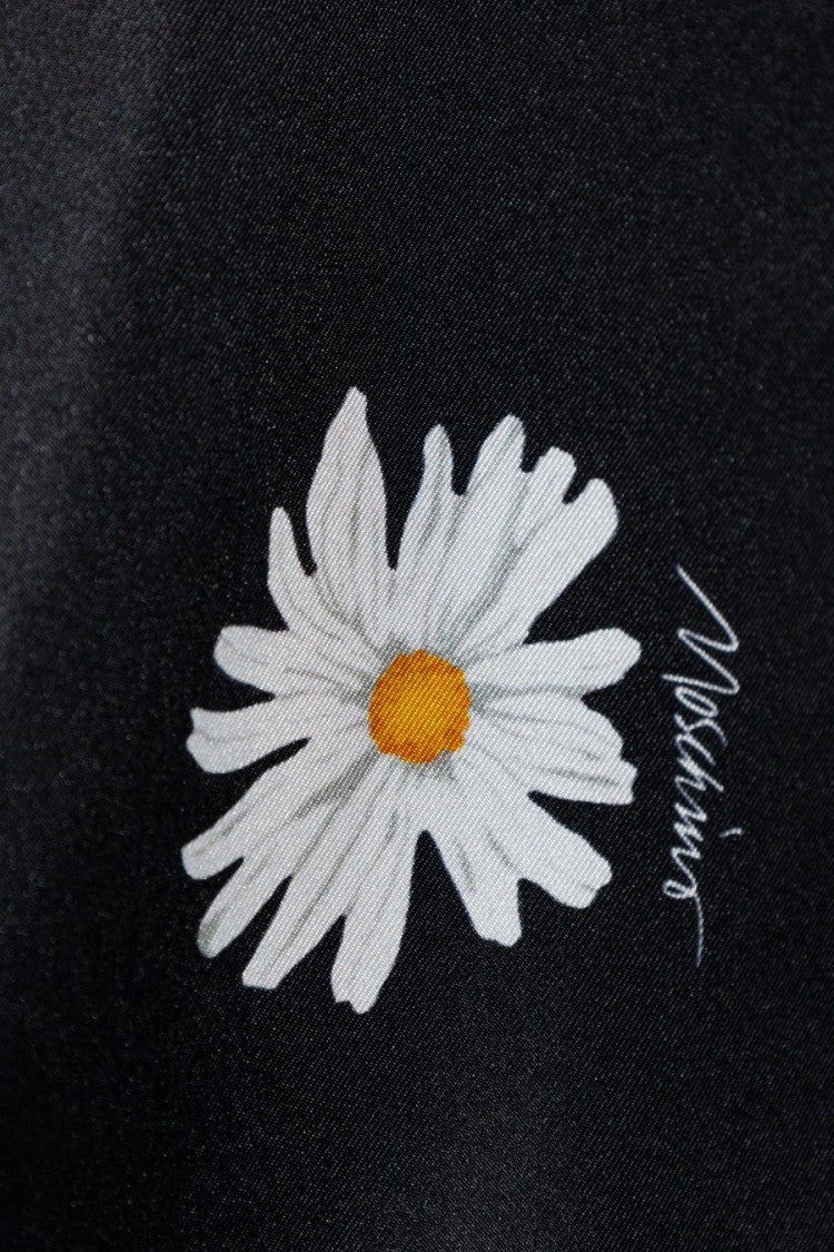 Moschino Black Silk Daisy-Print Shirt