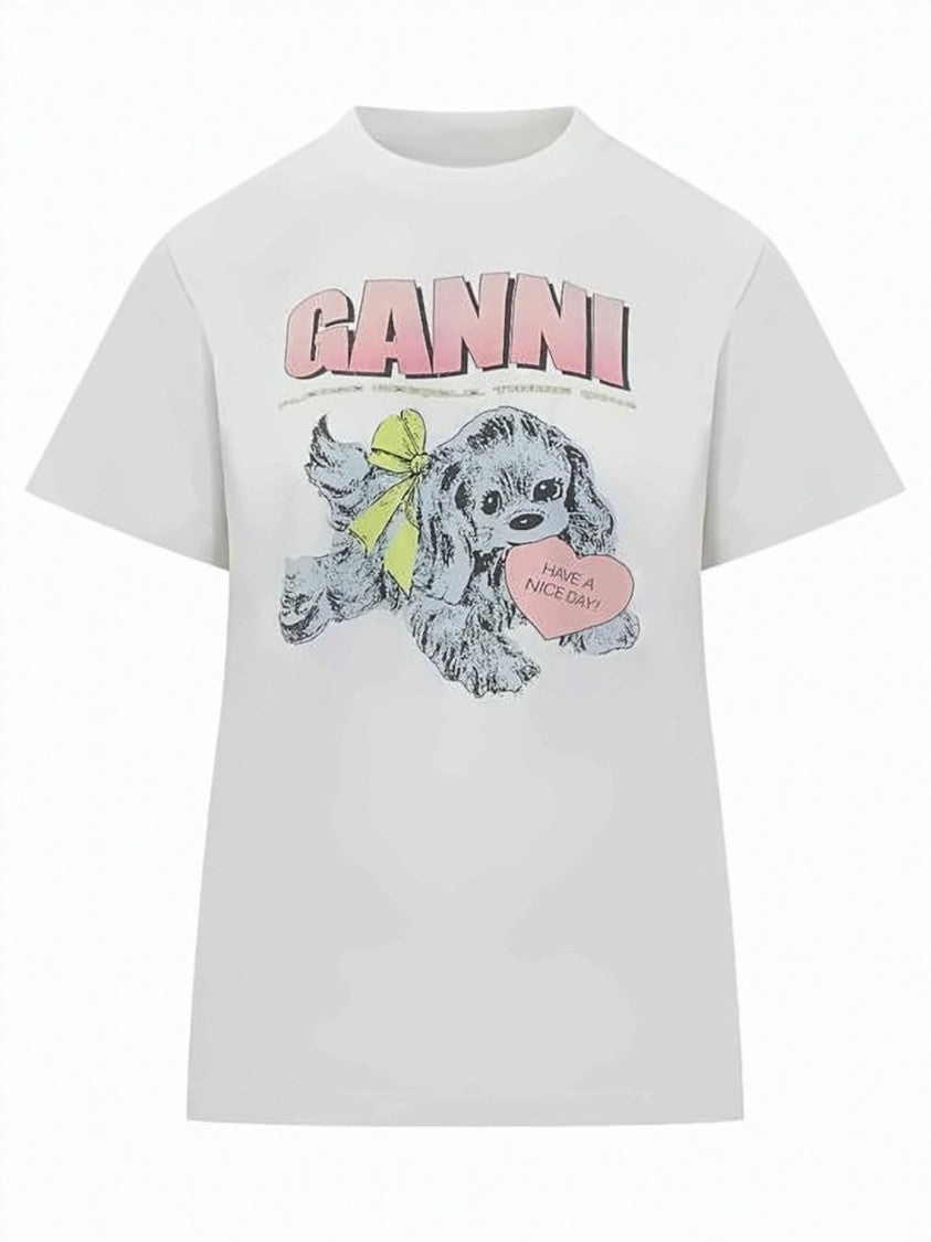 Ganni Relaxed Fit Graphic T-Shirt