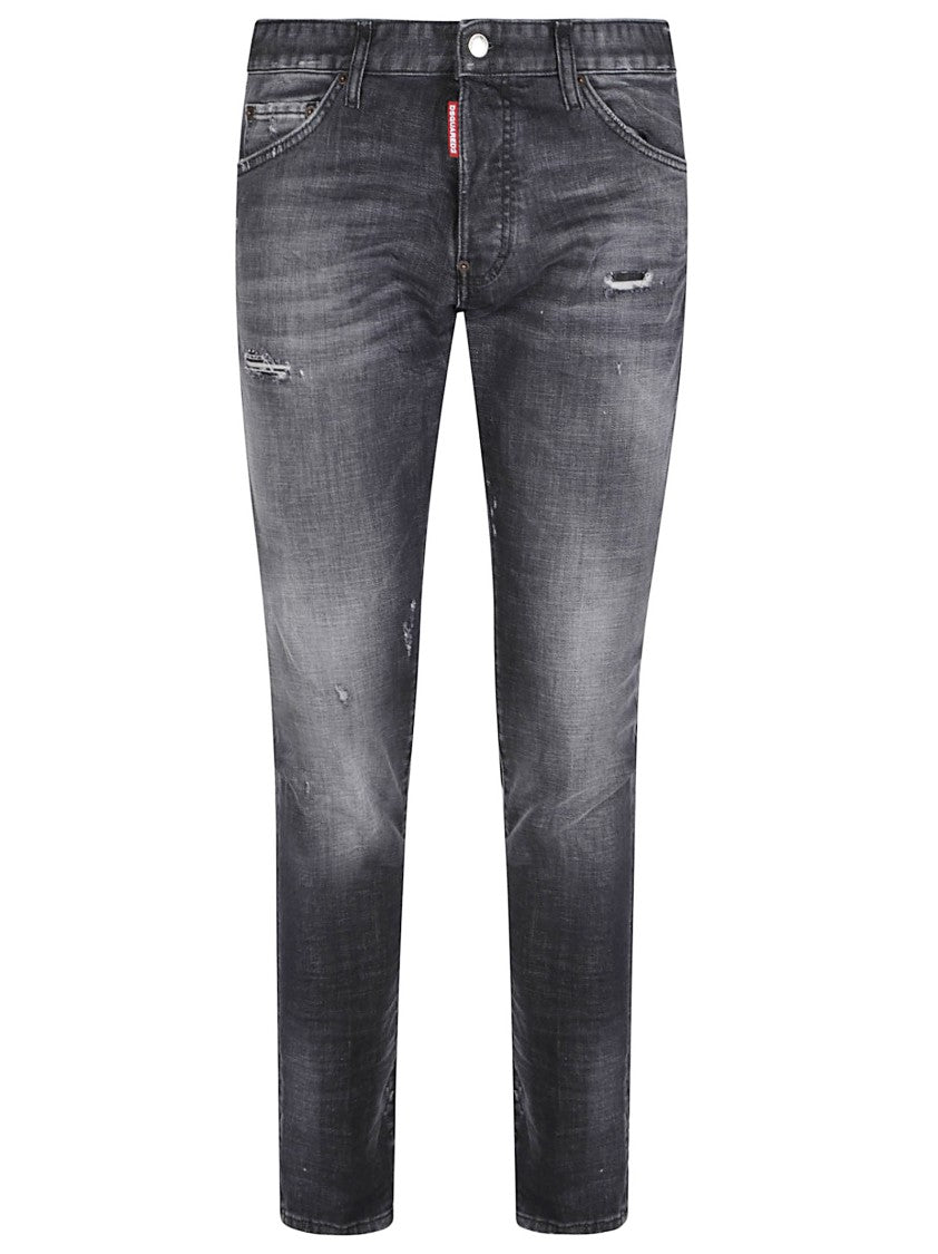 Dsquared2 Teddy Faded Distressed Slim-Fit Jeans