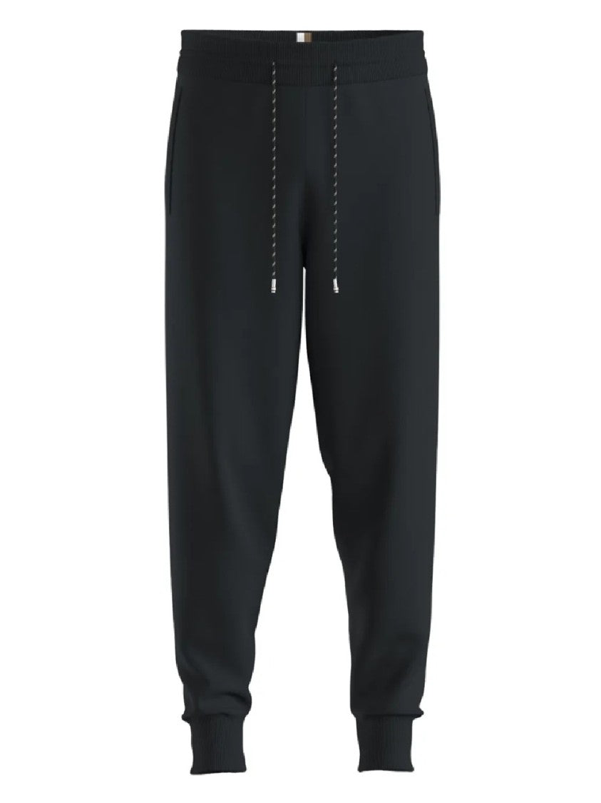 Hugo Boss Relaxed Fit Tapered Pants With Ribbed Cuffs