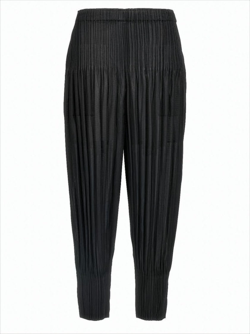 Pleats Please Pleated Design Track Pants With Tapered Cuffs