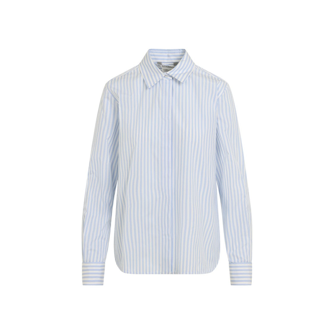 Max Mara Boxy Striped Cotton Poplin Shirt