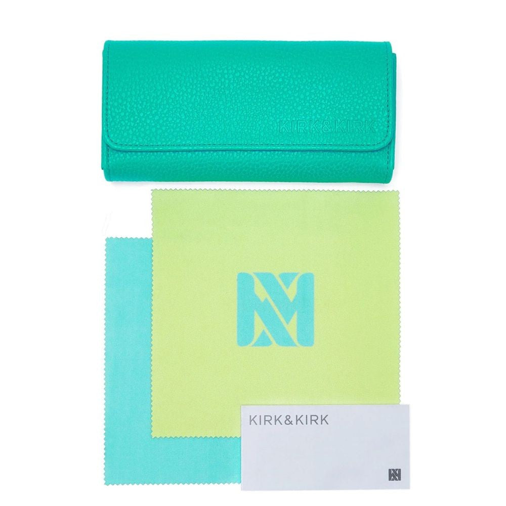 Kirk&Kirk Ellis Rectangular Blue Acrylic Sunglasses