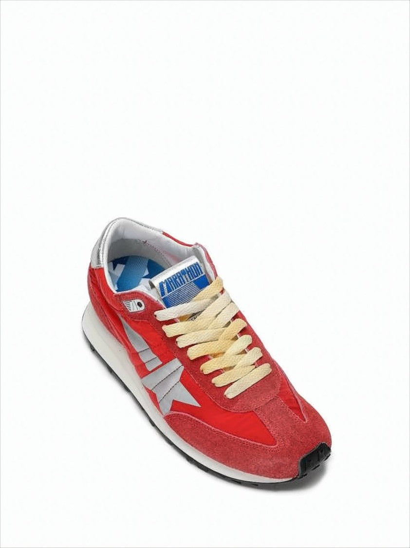 Golden Goose Red Sneakers With Suede Overlays