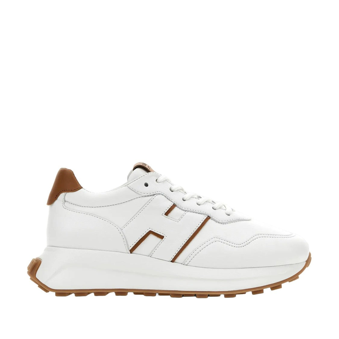 Hogan H641 H Patch Sneakers With Leather