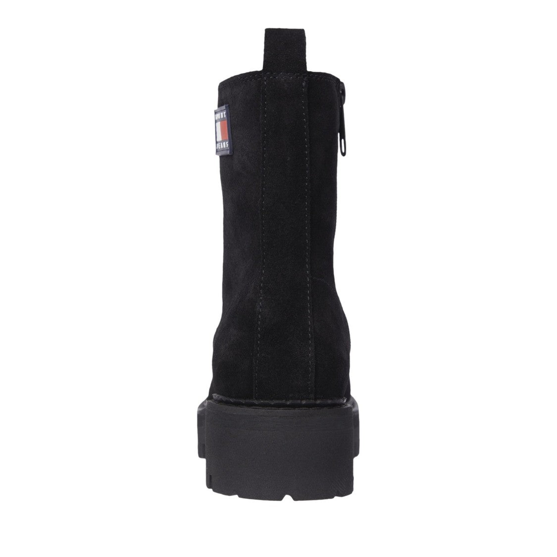 Tommy Jeans Black Suede Urban Lace-Up Boots
