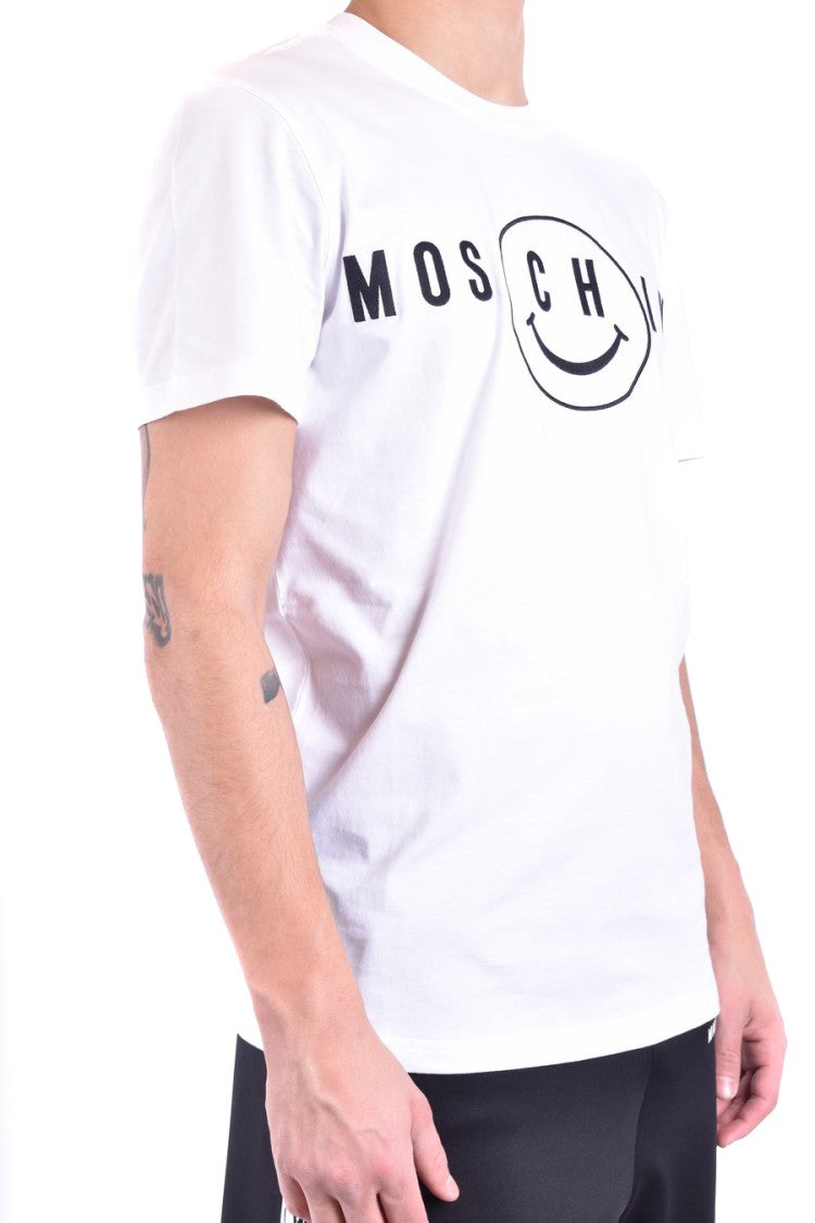 Moschino Classic White Tee With Bold Black Print
