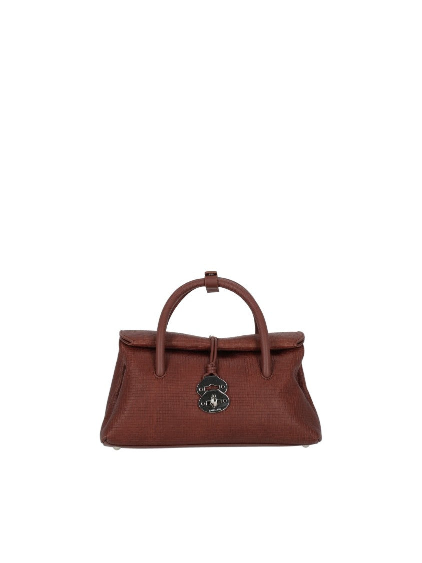 Zanellato Srl Elongated Brown Structured Handbag