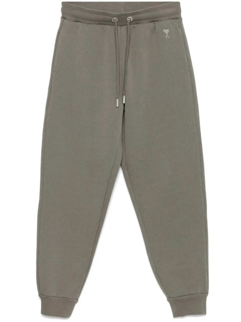 Ami Paris Grey Sweatpants With Ami-De-Coeur Motif