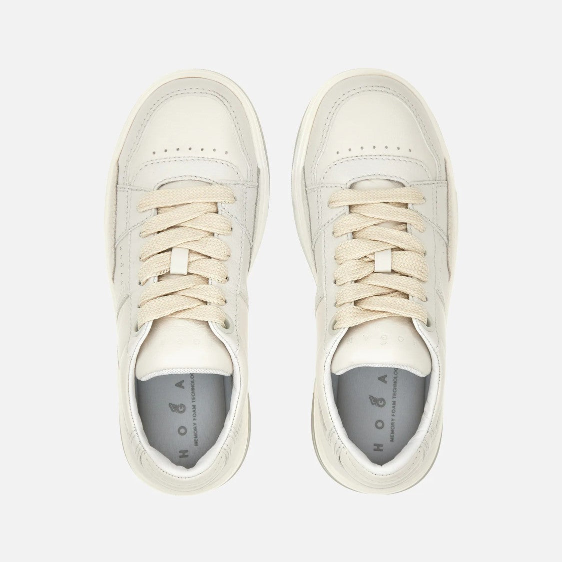 Hogan Low-Top Leather Sneakers With Paneling