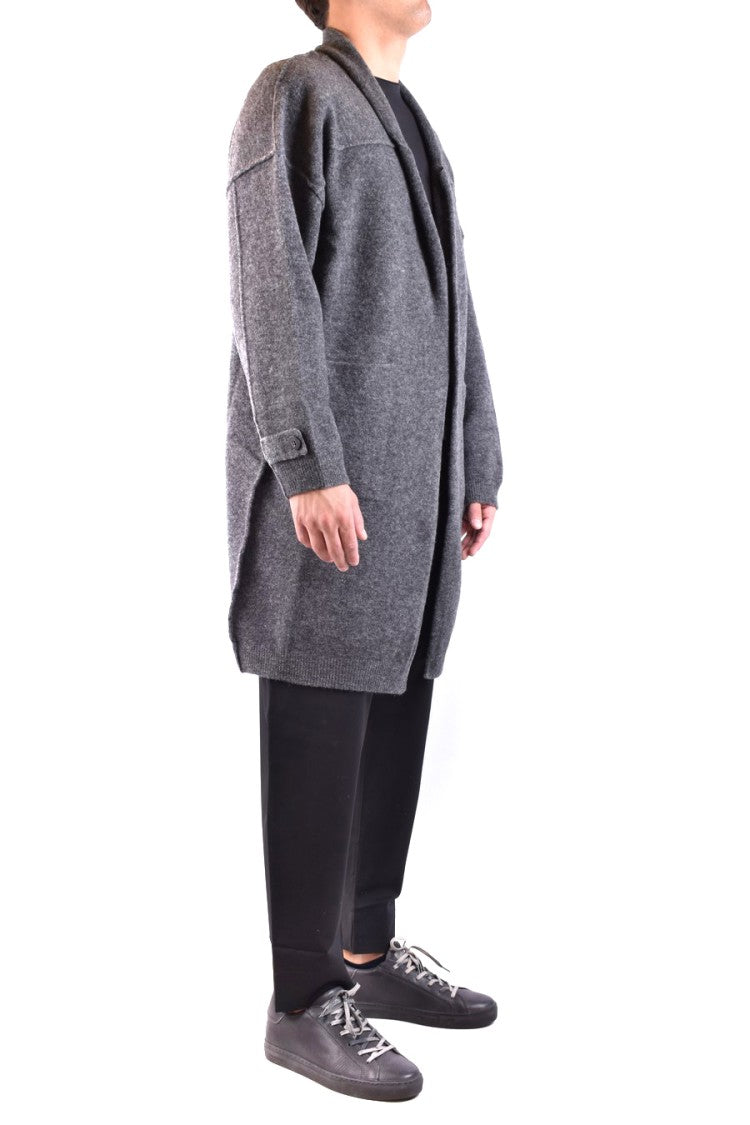 Isabel Benenato Graphite Grey Oversized Jacket With Shawl Collar