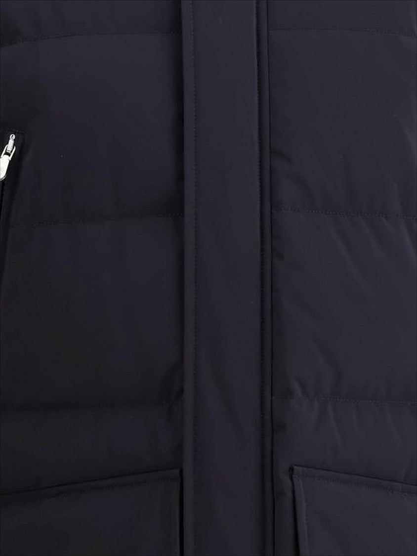 Brunello Cucinelli Quilted Down Jacket With High Collar