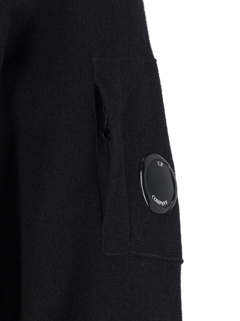 C.P. Company Logo Crewneck Sweater – Black
