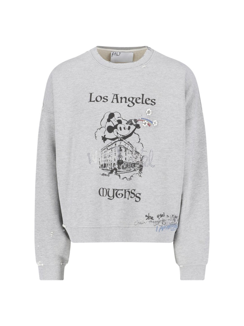 Paly Grey Relaxed Fit Cotton Sweater