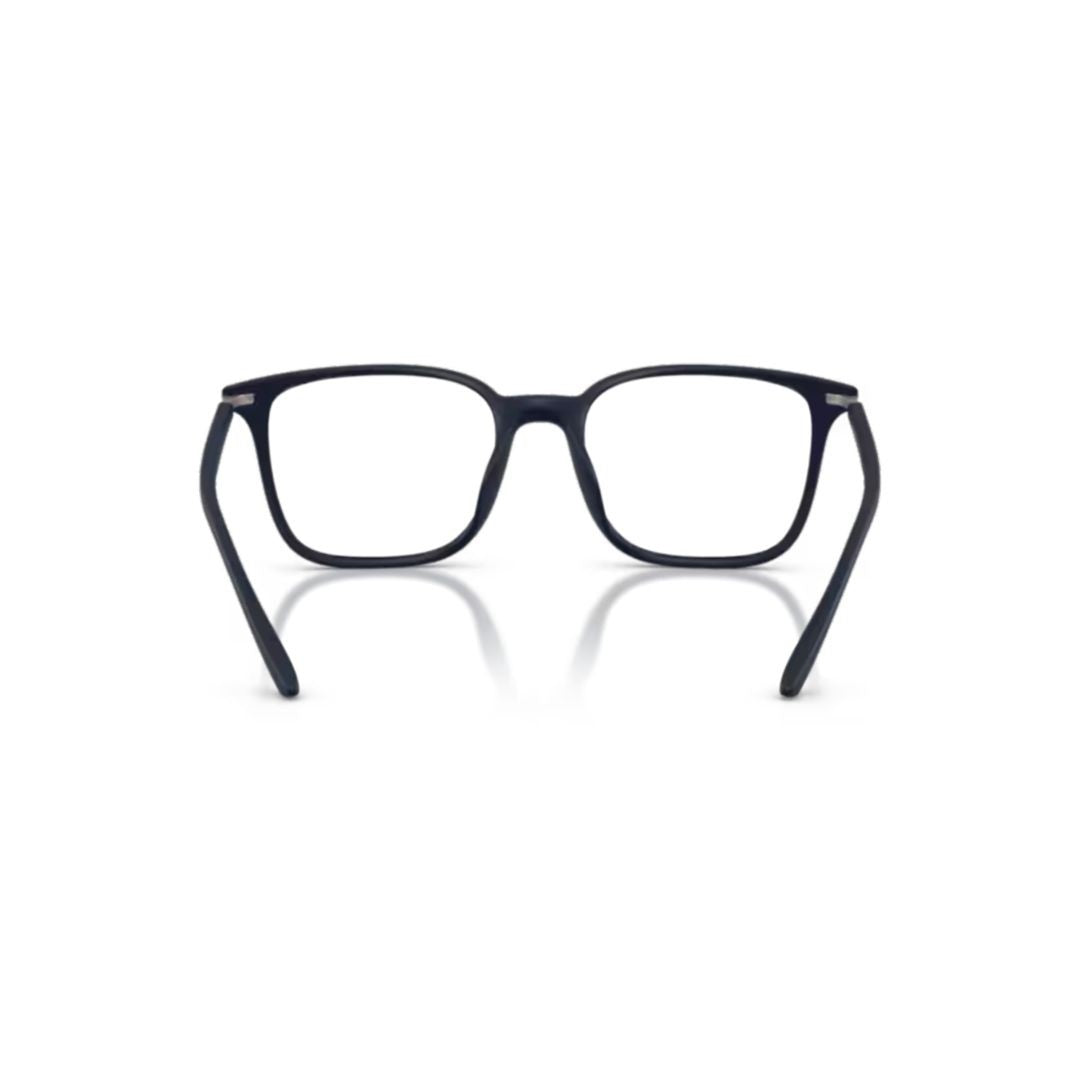 Emporio Armani 0Ea3242u Rectangular Black Eyeglasses With Metallic Accents