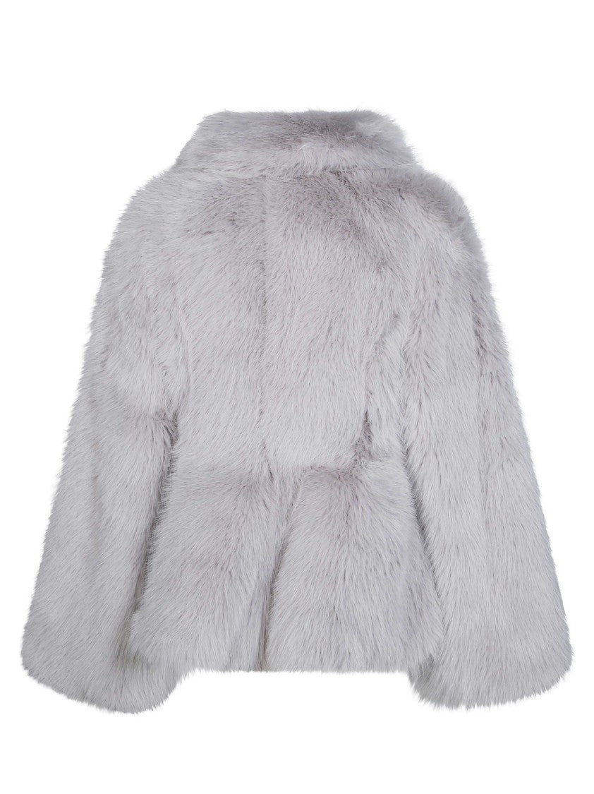 Rotate Flared Faux Fur Short Jacket
