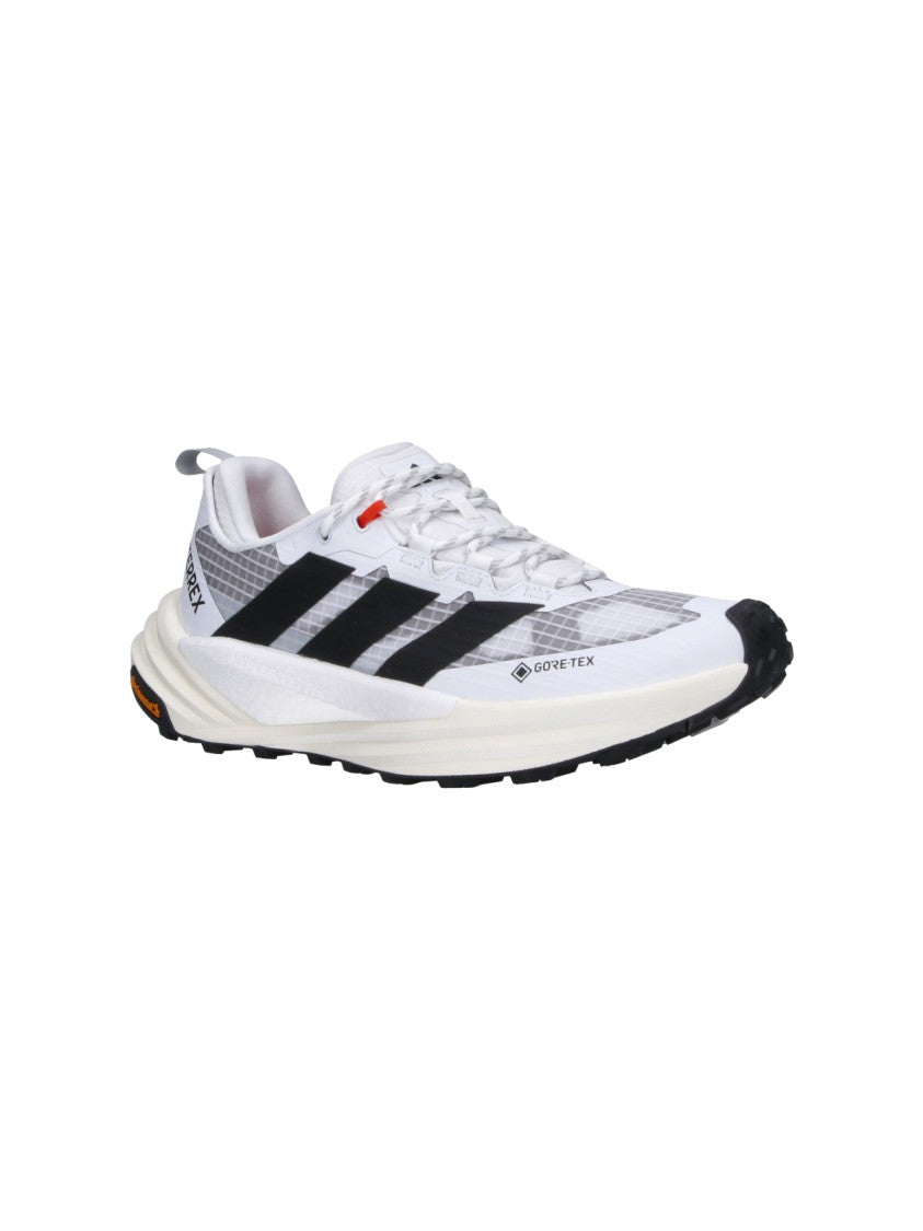 Adidas White Terrex Freehiker 3 Low Gore-Tex Fabric Sneakers