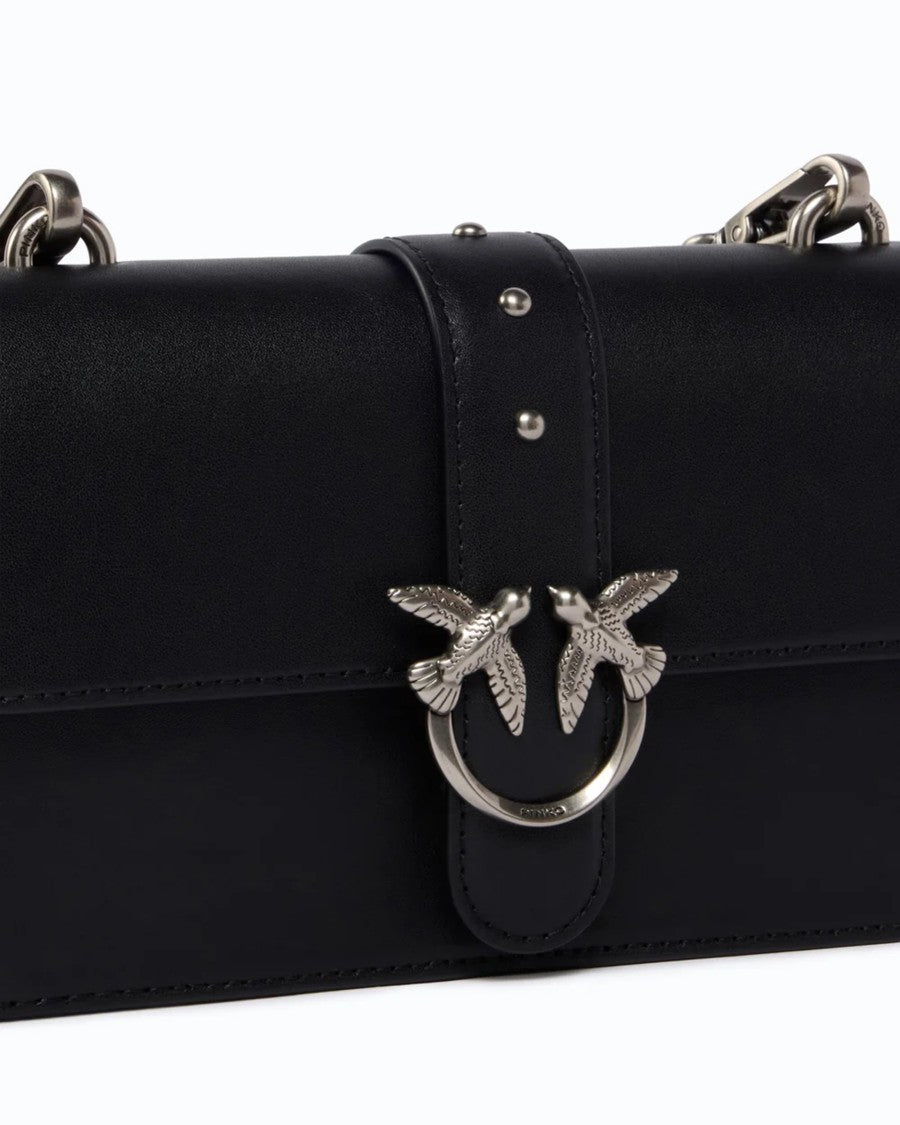 Pinko Black Mini Love Bag One Leather Shoulder Bag