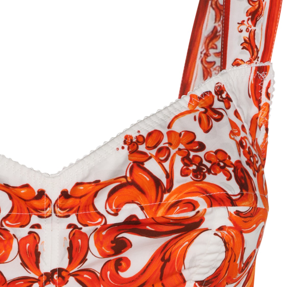 Dolce & Gabbana Fitted Midi Dress With Sweetheart Neckline And Baroque Floral Pattern