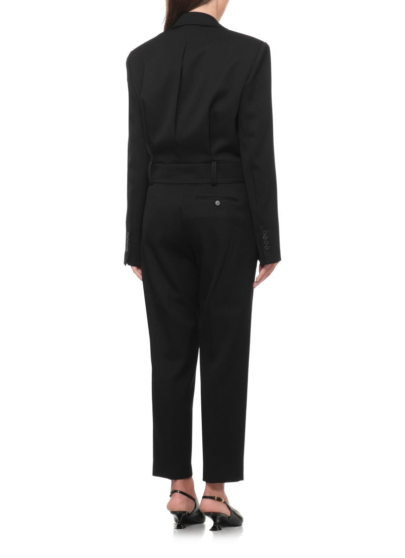 Lanvin Structured Peak Lapel Jacket With Built-In Belt