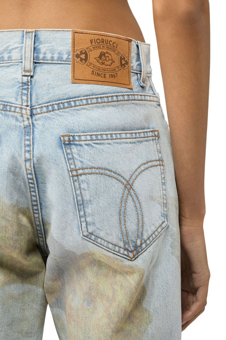 Fiorucci Angel Print Straight Fit Jeans