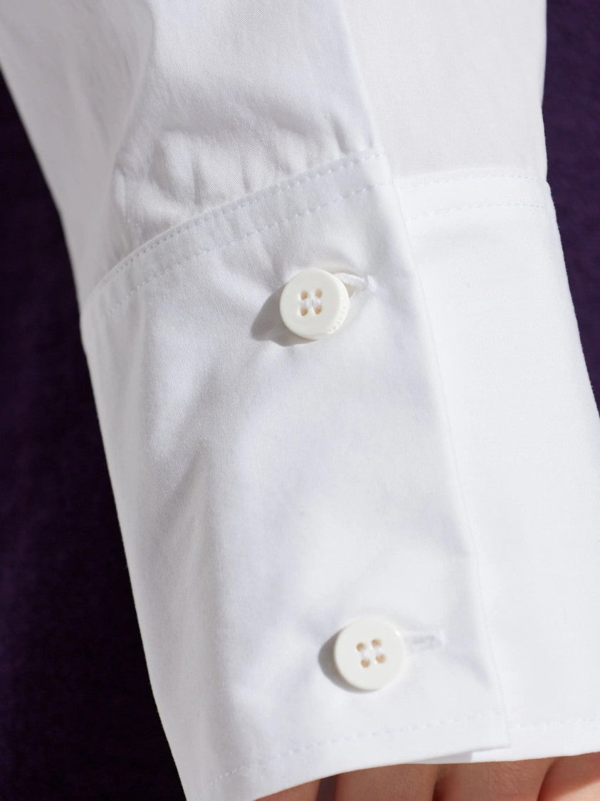 The Attico White Structured Fit Plain Shirt