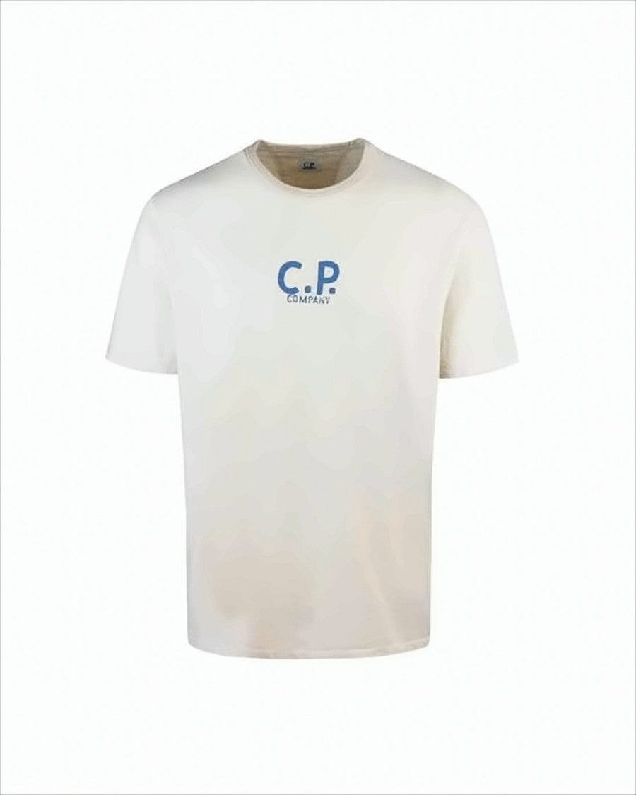 C.P. Company Short-Sleeve Cotton T-Shirt With Graphic Logo Design