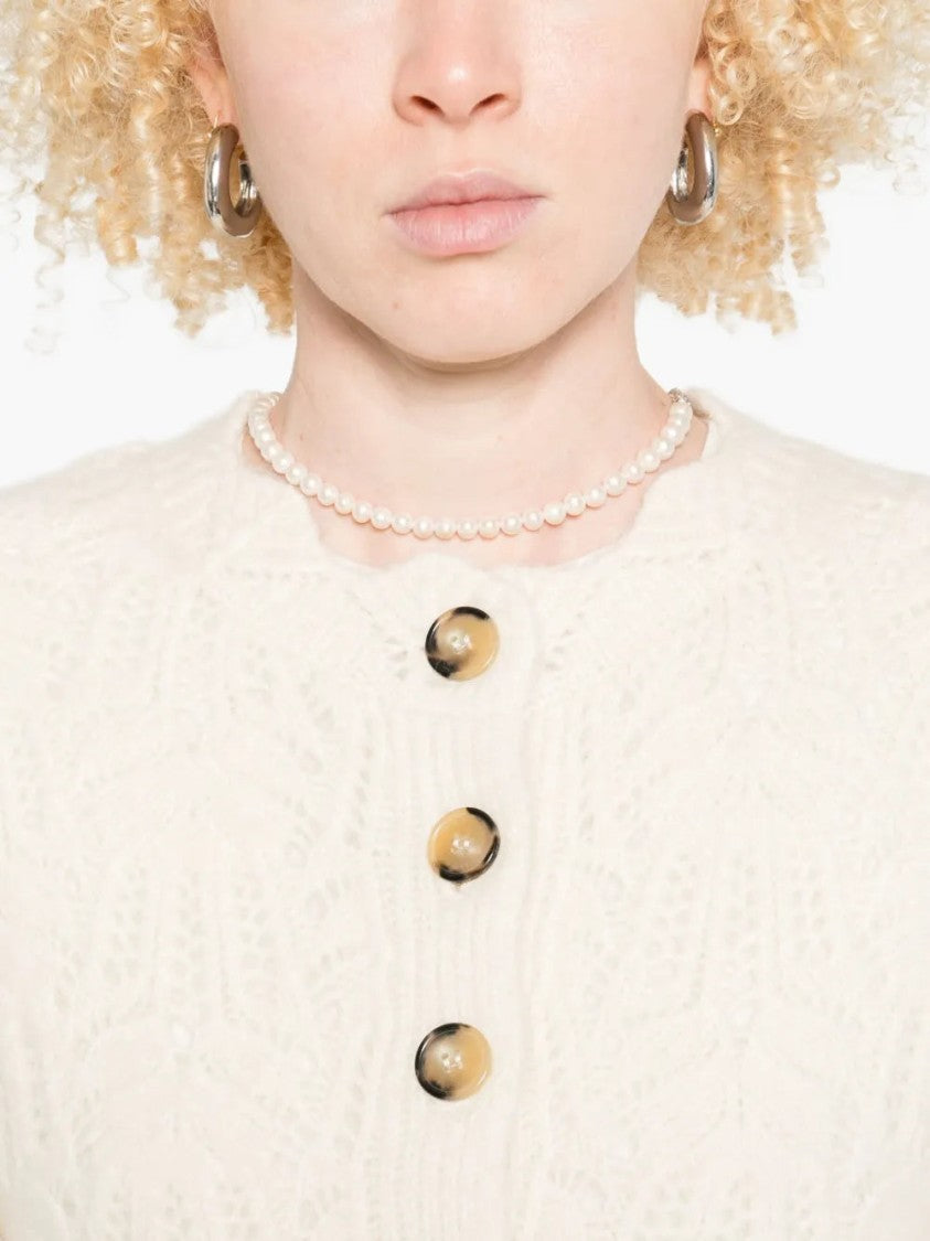 Isabel Marant Étoile Button-Front Open-Knit Cardigan