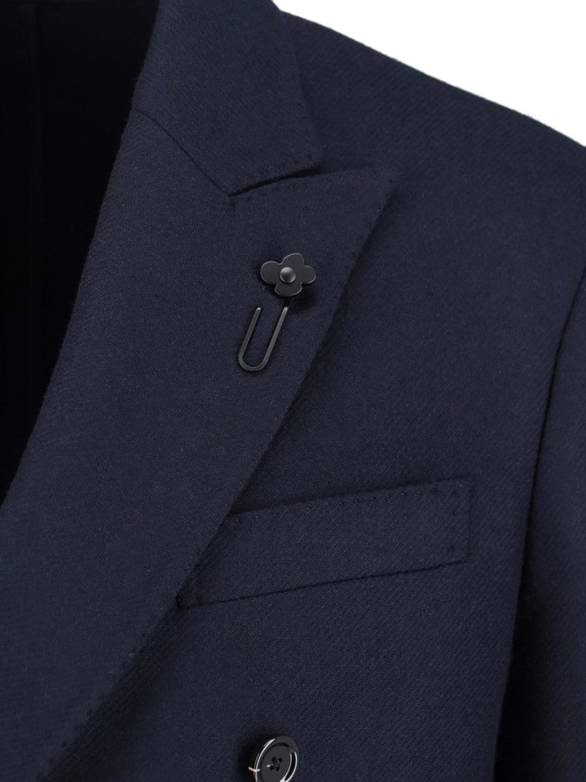 Lardini Double-Breasted Blazer – Navy