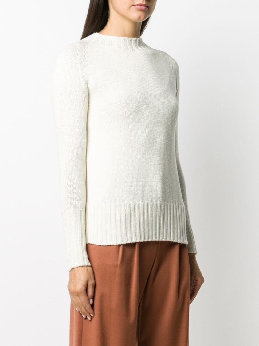 Drumohr Classic Ribbed Crew Neck Wool Sweater