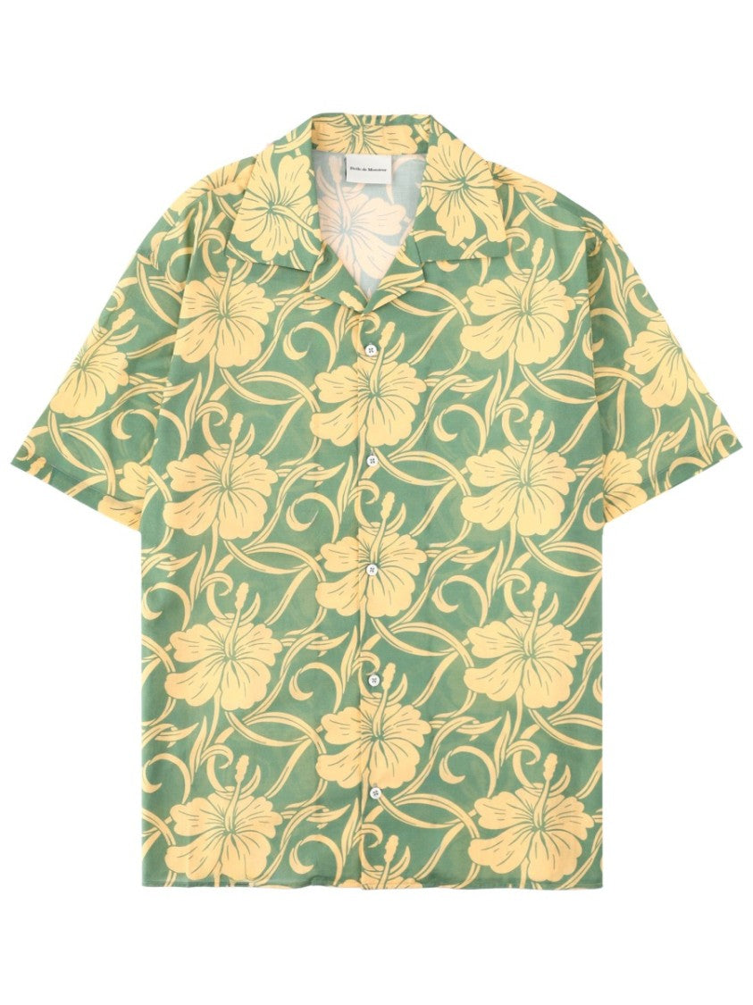 Drôle De Monsieur Hibiscus Floral Boxy Shirt