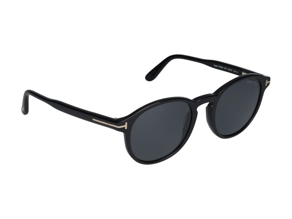 Tom Ford Round Frame Sunglasses With Subtle Metallic Accents